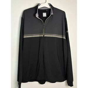 Callaway Weather Series Mens XL Quarter‎ Zip Pullover Golf Jacket Black Grey